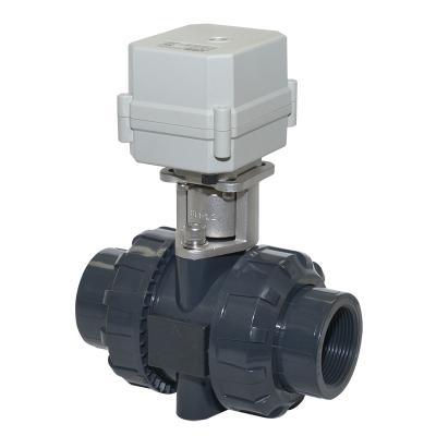 China General ROHS Way 2 1.5 Inch Flow Control PVC Plastic Electric Water Ball Valve (A100-T40-P2-C) for sale