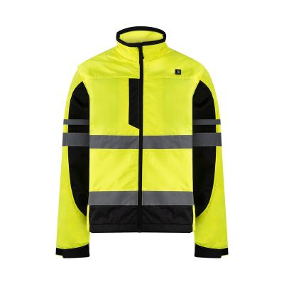 China Waterproof Silver Reflective Zipper Tape Electric Work Battery Powered Heated Jacket QUICK DRY Outdoor Zipper Windproof for sale