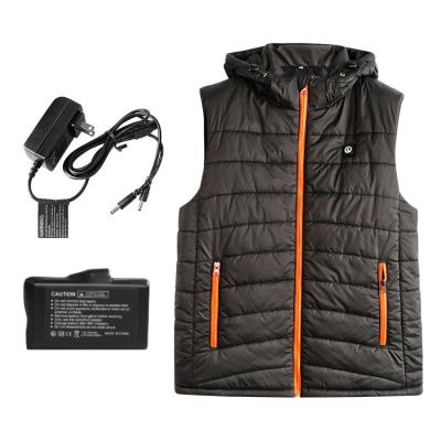 China QUICK DRY Upgraded Waterproof Upgraded Warm Heating Black Far Infrared Passionate Vest Lightweight Winter Vest Men Jacket With Battery Pack for sale