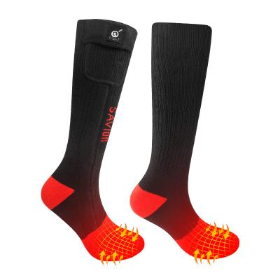 China SAVIOR Sporty Self Men Socks Wholesale Electric Battery Operated Foot Warmer Heated Socks for sale