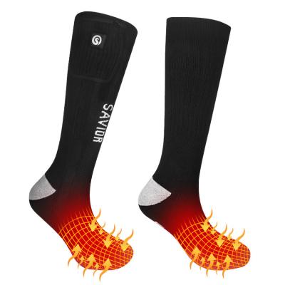 China Manufacturer 3 Heating Temperature Coolmax QUICK DRY Settings Heated Ski Winter Warm Battery Powered Self Heating Socks for sale