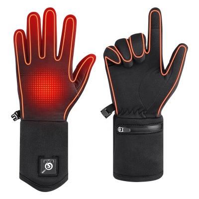 China Windproof Savior Sports Outdoor Waterproof Thin Warm Touch Screen Glove Rechargeable Battery Rechargeable Battery Winter Electric Heating Gloves Linings for sale