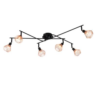 China Factory price outdoor mounted indoor light fixture with adjustable metal cage living room surface ceiling light for sale