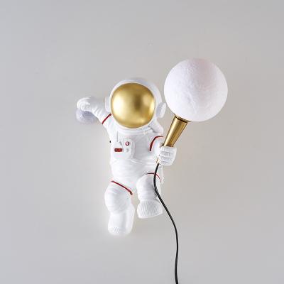 China Modern Kid Bedroom Astronaut Cartoons Lamp Baby Night Cartoon Wall Light for sale