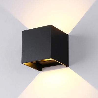 China Tempered Glass LED Garden Fixture for Outdoor Exit Door Through Square Wall Lamp for sale