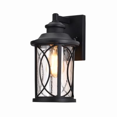 China 2021 Tempered Glass American Matrix Classic Cast Aluminum Outdoor Garden Wall Light for sale