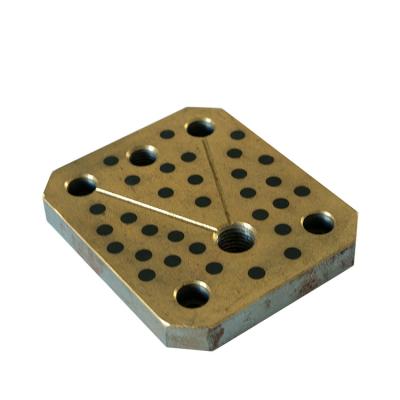 China Custom Oil Free Slide Plate Self-lubricating Building Material Stores Wear Resistant Copper Steel Plate For Chute Liners for sale