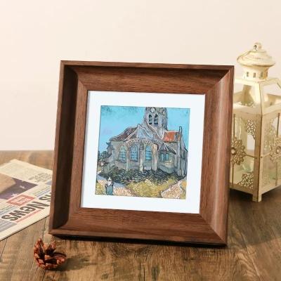 China Modern Small Wooden Picture Frames MDF Wooden Wall Art Floater Frame For Home Decor for sale