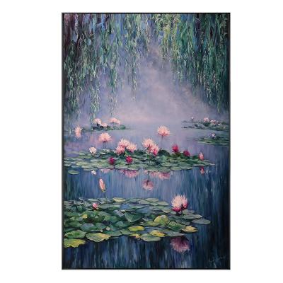 China Modern Abstract Flower Wall Hanging Decor Customized Size Accepted Canvas Support Base Handmade Canvas Oil Painting for sale