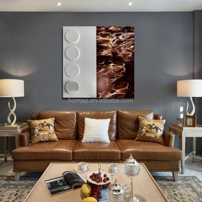 China Arte de medios mixtos de madera en 3D Arte de pared moderno Pintura de 6 colores personalizados en venta