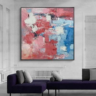 China 6 Color Print Method Modern Abstract Handmade Oil Painting on Canvas for Home Decor Wall Art Decoration for sale