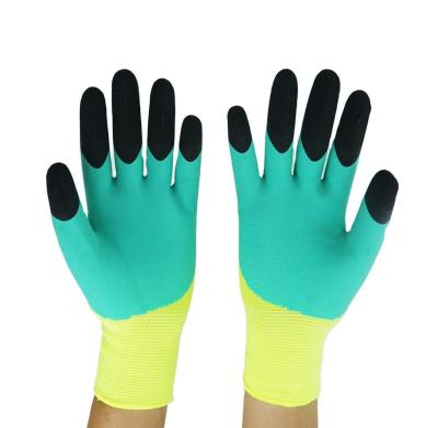 China Wholesale Cheap High Quality Anti-Slip Safety Rubber Hand Protector Latex Coated Gloves For Work Construction for sale