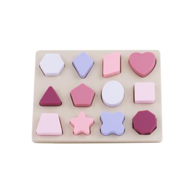 China 3D Diy Soft Jigsaw Educational Family Educational Game Silicone Puzzle Toys Pink Soft Material Eco-friendly Toy Simple Building Block Baby Interactive Puzzle Toys For Children for sale