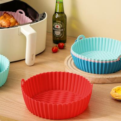 China Ecochoose New Arrivals Silicone Air Basket Pot Disposable Air Fryer Liners Reusable Silicone Air Fryer Liner Accessories Air Fryer Silicone Pot for sale