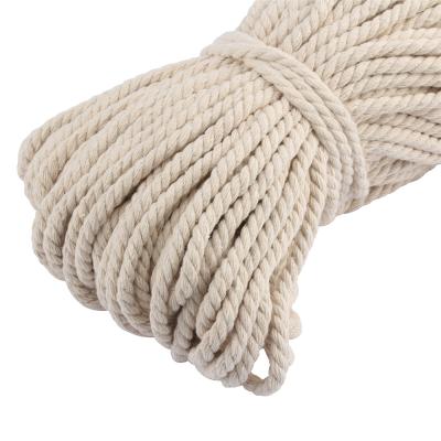 China [6] Viable Decoration Twine Twisted Macrame Single Strand Cotton Rope 4mm Cotton Rope DIY Basket for sale