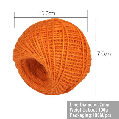 China [2 or 3] DIY 100M Burlap Natural Fiber Jute Twine Wrapping Rope Wedding Gift Rustic Viable Jute Twine Twisted Twine Rope for sale