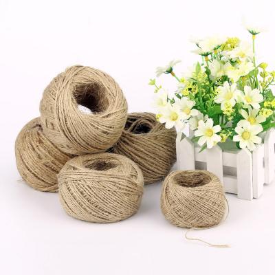 China Decor DIY 100M/Roll Long Rustic Natural Canvas Jute Rope 1MM Twine Wrapping Rope DIY 100M/Roll Wrapping Ropes Thread Home Decor Accessories for sale