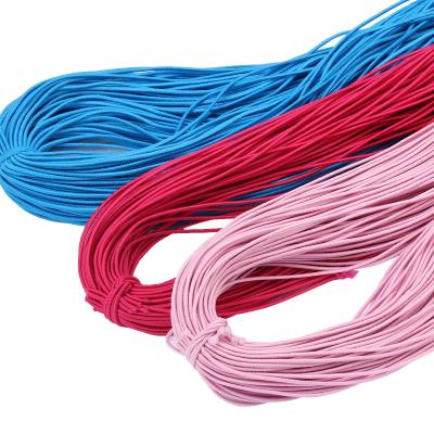 China 1mm Bungee Bungee Rope Round Elastic Rubber Band Elastic High-elastic Colorful Thailand Rubber Band Sewing Accessories for sale