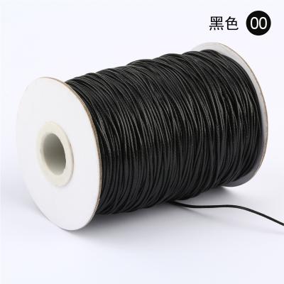 China Waxed Cord 1mm Sustainable Packaging Colorful Tie Waxed Wire Rope Twine Strap Necklace Cord For Jewelry Making For Shamballa Bracelet for sale