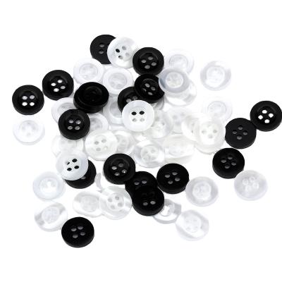 China The Other [LB-53-55-56] Wholesale Colorful Resin Cost-Effective Black Button With Logo Small White Button 16L Shirt Black White Buttons for sale