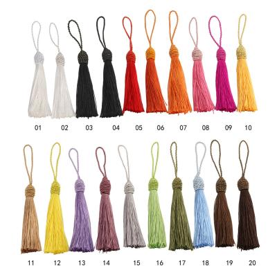 China Wholesale Colorful Mixed Bag Clothing Bag Charms Jewelry Tassel Pendant Top Quality 10cm Buckle Dangle Head Pieces Screw Head Tassel for sale