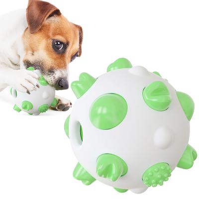 China Wholesale Viable Durable Soft Rubber Bite Resistant Tooth Dog Chew Balls Dog Sohpety Ball Cleaning Toys for sale