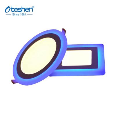 China Factory Price Desktop 24W Double Color Surface Mounted Led Panel Light Round Ceiling Panel Light, LPL-COLOR for sale