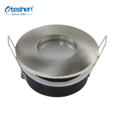 China Modern Hot Sale IP65 Nickel Round GU10 Steel Downlight Fitting LED Lighting MR16 GU10 Spotlight Fixture for sale