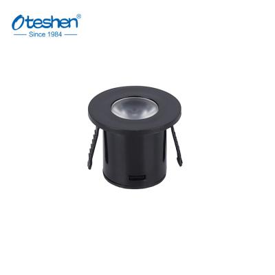 China Modern New Developed Silver Cabinet Lights 1W Mini Spot Light Round Under Cabinet Lighting for sale