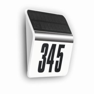 China IP44 Waterproof Garden House Number Door Plate Lamp Solar Light Wall Lamp for sale