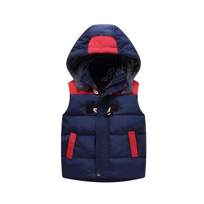 China Waterproof Children's Horn Button Cotton Vest Assorted Color Can Take Off Child Vest for sale