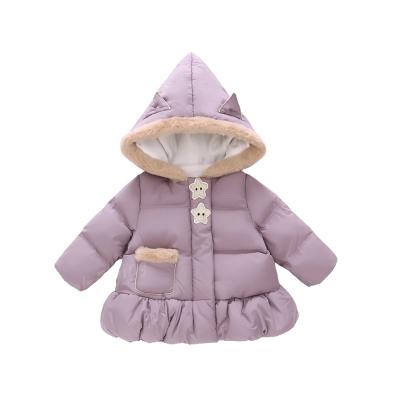 China Designer Toddler Clothing Kids Winter Waterproof Baby Cotton-Padded Jacket Girl With Fleece Padded Jacket for sale