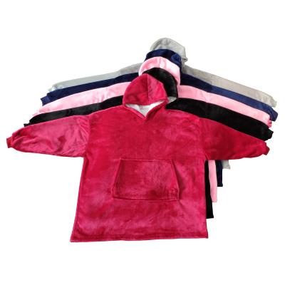 China Portable Wholesale Hooded Drop Shipping Sherpa Fleece Hoodie Sweatshirt Oversized Blanket for sale