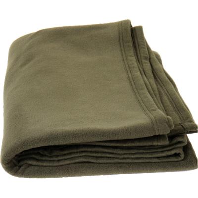 China Olive Green Heavy Weight Polyester Custom Disposable Stamped Military Blanket for sale