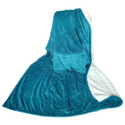 China Disposable Wholesale Cheap Dobby Fleece Fabric China Factory Stock Lot Solid Dyed Double Layer Solid Dyed Double Faced Blankets for sale