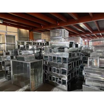 China Modern Rectangular Muffler Duct For Air Conditioning Exhaust Pipes Galvanize Steel Ventilation Air Duct for sale