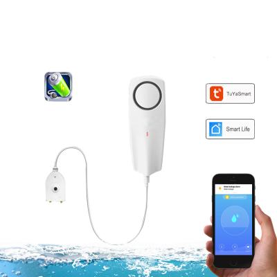 China Smart Alexa Alarm Home WIFI Water Leakage Sensor Smart APP Wireless Water Level Detector Leak for sale