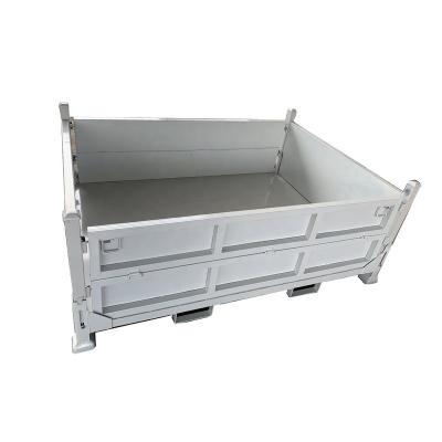 China Cage For Customized Metal Steel Heavy Duty Stacking Collapsible Pallet Box For Transportation for sale