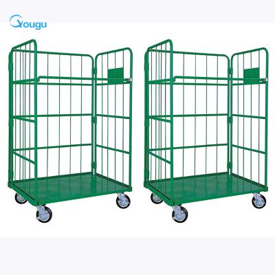 China Save Space Brand New Wholesale Durable Customized Mobile Three Sides Wheel Container With Great Price for sale