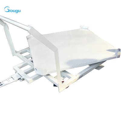 China Professional Factory Wholesale Galvanizing Foldable Space Safety Platform Hand Rolling Hydraulic Trolley for sale