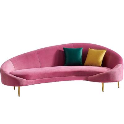 China Sofa Home Furniture Sofa Velvet Modular Modern Curved Couch Living Room Sofa for sale