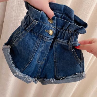 China Girls High Waist Jeans Kids Summer Anti-wrinkle Denim Shorts Baby Girls Cute Toddler Shorts Casual Pants for sale