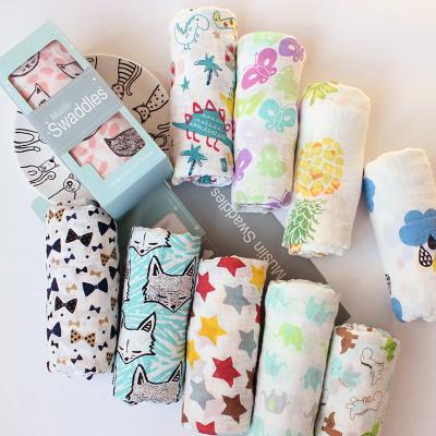 China Muslin 115*115 Soft Cotton Blanket Anti-Static Newborn Baby Wraps Gauze Infant Bath Towel Wrap Kids Bamboo Sheet Blankets Sleepsack for sale