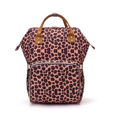 China Multi-function baby outing backpack sunflower serape cow leopard floral print mom diaper female fashion large capacity bag for sale