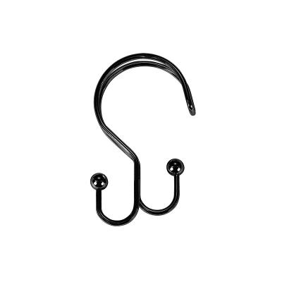 China Modern Wholesale shower curtain hook decorative standard size with 12 metal shower hook curtain ring hook for sale