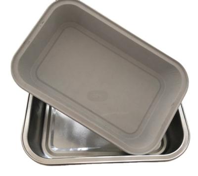 China With Lid With Vent Small 300ML Aviation Aluminum Foil Container With Lid Disposable Aviation Aluminum Foil Lunch Box Package With Lid With Air Vent for sale