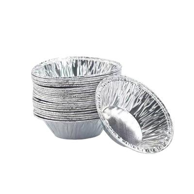 China Food Small egg tarts/cake tin foil disposable (foil tray) mini bread (baking pan tray) pastry bread aluminium container food cup box for sale