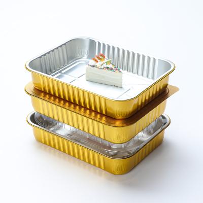 China 1380ML food aluminum foil high temperature resistant takeaway containers are environmental friendly disposable aluminum foil takeaw for sale