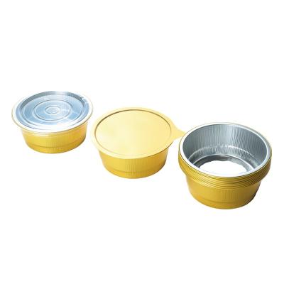 China High Quality Disposable Round Food Grade Kitchen Food Grade Aluminum Foil Food Trays Container With Lid for sale