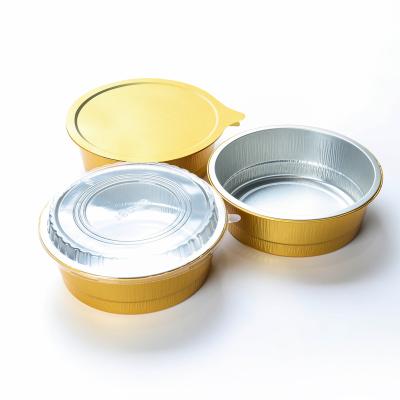 China Professional Food Grade Manufacturer Making Kitchen Microwavable Food Trays Disposable Aluminum Baking Serving Box With Cover for sale